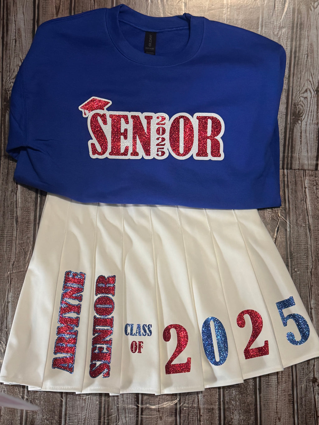 Senior skirt set, Senior outfit, Senior set, Senior girl skirt set, Graduation set, 2025 Senior set