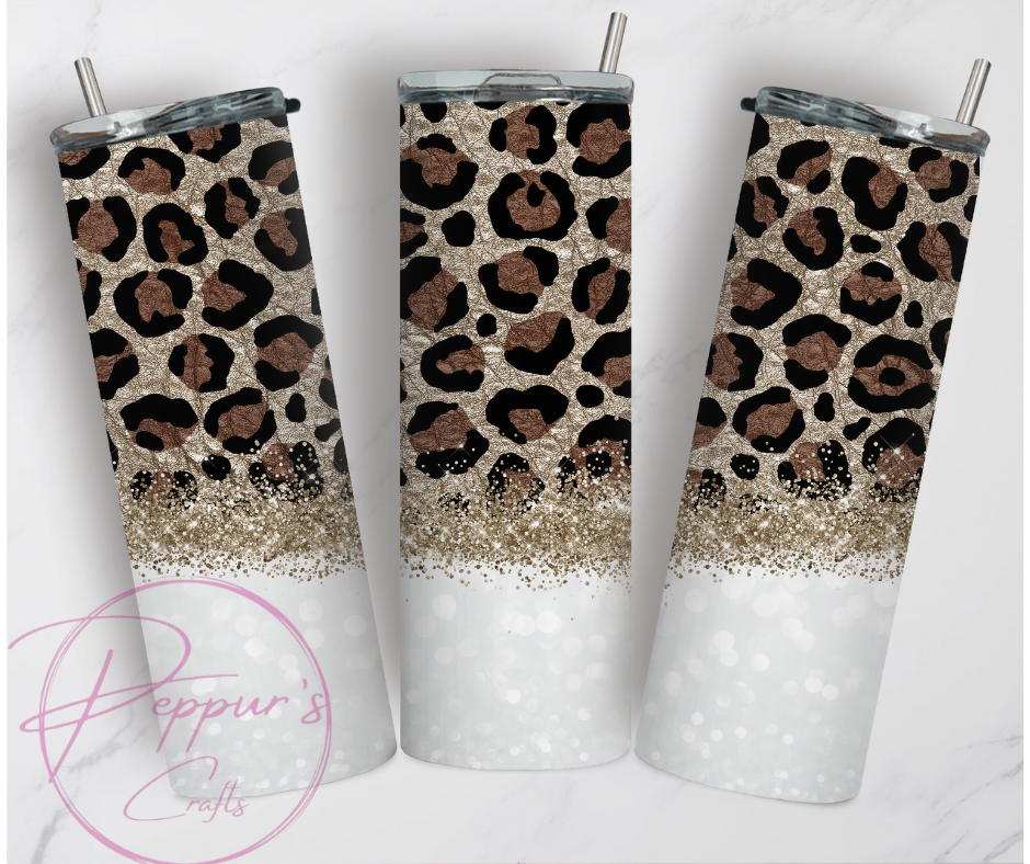 White Leopard Glitter