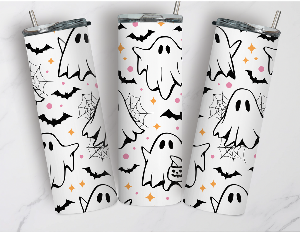 Ghost tumbler,Halloween tumbler, 20oz tumbler