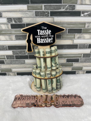 Graduation money cake