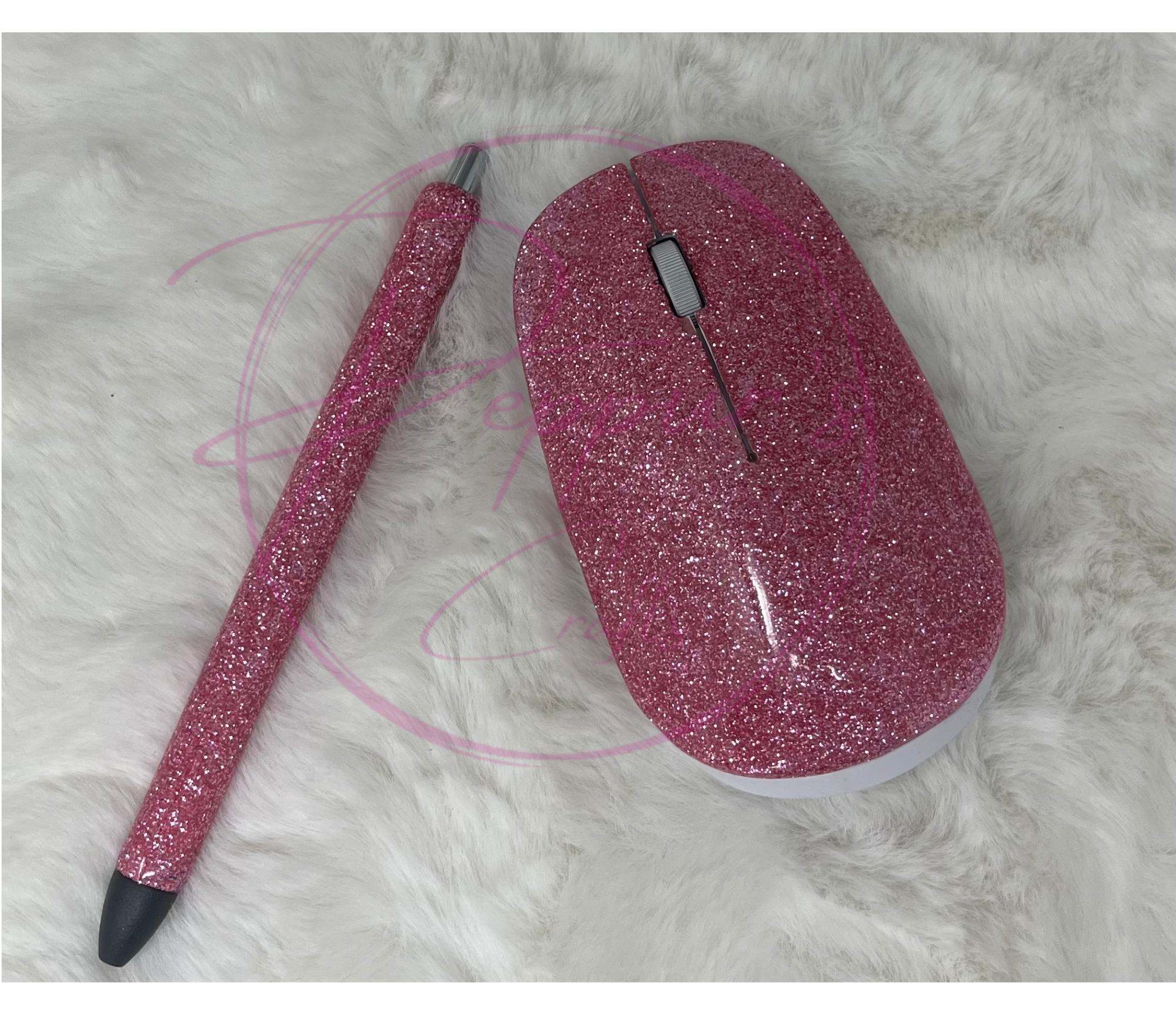 Glitter mouse/pen set