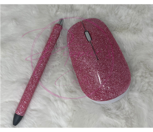 Glitter mouse/pen set