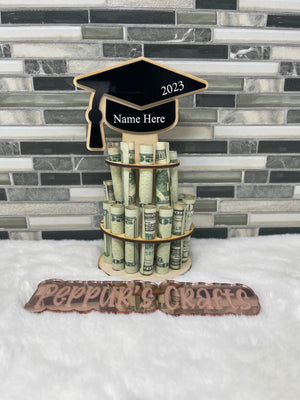 Graduation money cake