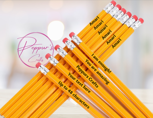 Personalized engraved pencils
